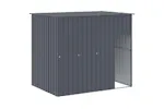Dog House With Run Anthracite 214x253x181 Cm Galvanised Steel Dog House With Run Anthracite 214x253x181 Cm Galvanised Steel