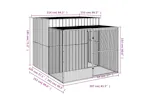 Dog House With Run Anthracite 214x253x181 Cm Galvanised Steel Dog House With Run Anthracite 214x253x181 Cm Galvanised Steel