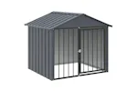 Dog House With Roof Black 117x103x102 Cm Galvanised Steel Dog House With Roof Black 117x103x102 Cm Galvanised Steel