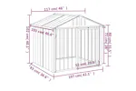Dog House With Roof Black 117x103x102 Cm Galvanised Steel Dog House With Roof Black 117x103x102 Cm Galvanised Steel
