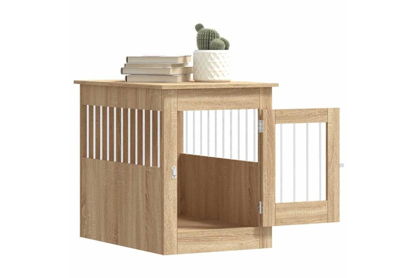 Dog Crate Furniture Sonoma Oak 55x80x68 Cm Engineered Wood Dog Crate Furniture Sonoma Oak 55x80x68 Cm Engineered Wood