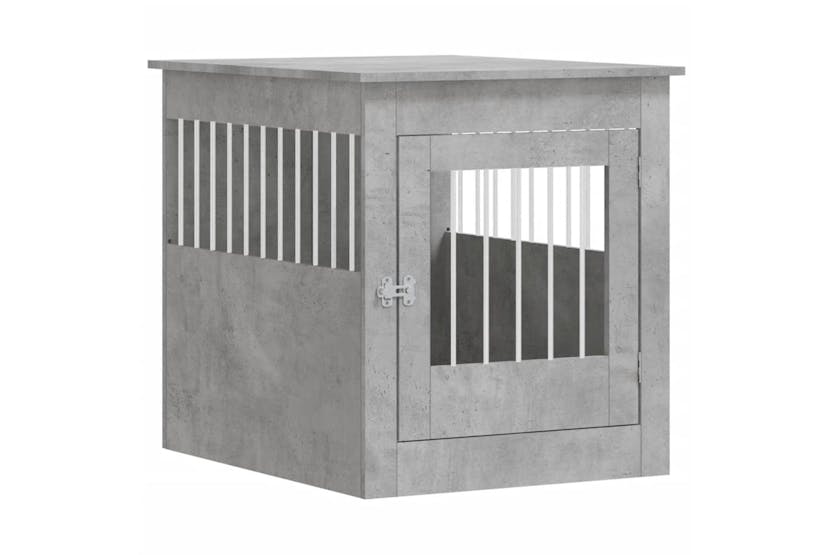 Dog Crate Furniture Concrete Grey 645x80x71 Cm Engineered Wood Dog Crate Furniture Concrete Grey 645x80x71 Cm Engineered Wood