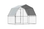 Dog Cage With Roof And Door Silver Galvanised Steel Dog Cage With Roof And Door Silver Galvanised Steel