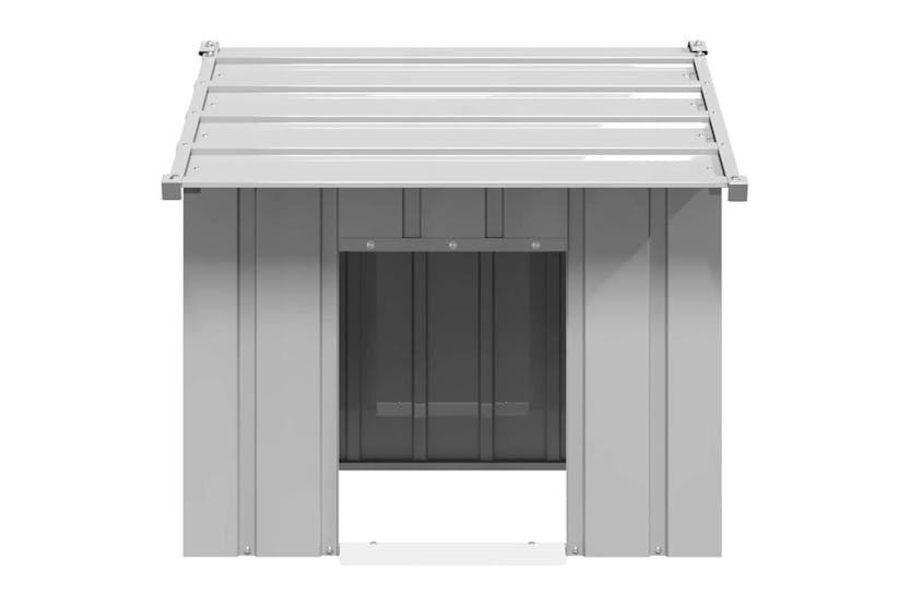 Dog House With Roof 85x107x81 Cm Galvanised Steel Dog House With Roof 85x107x81 Cm Galvanised Steel