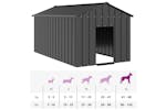 Dog House With Roof 114x202x101 Cm Galvanised Steel Dog House With Roof 114x202x101 Cm Galvanised Steel
