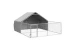 Outdoor Dog Kennel With Run 5x3x19 M Galvanised Steel Outdoor Dog Kennel With Run 5x3x19 M Galvanised Steel