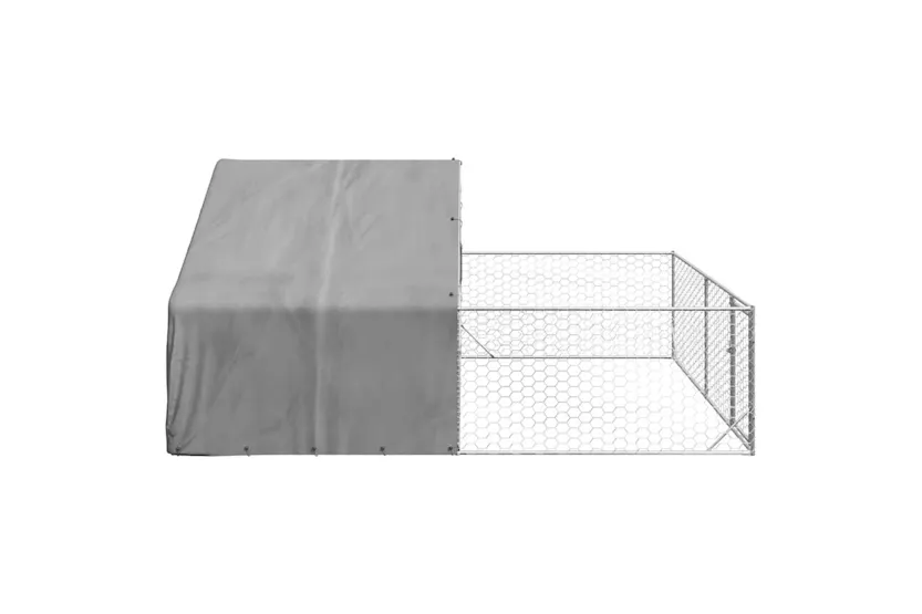 Outdoor Dog Kennel With Run 5x3x19 M Galvanised Steel Outdoor Dog Kennel With Run 5x3x19 M Galvanised Steel