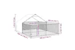 Outdoor Dog Kennel With Run 5x3x19 M Galvanised Steel Outdoor Dog Kennel With Run 5x3x19 M Galvanised Steel