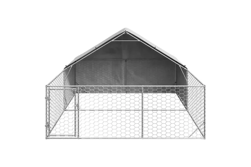 Outdoor Dog Kennel With Run 4x3x19 M Galvanised Steel Outdoor Dog Kennel With Run 4x3x19 M Galvanised Steel
