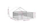 Outdoor Dog Kennel With Run 4x3x19 M Galvanised Steel Outdoor Dog Kennel With Run 4x3x19 M Galvanised Steel