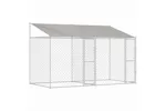 Dog Cage Silver 400 X 200 X 256 Cm Galvanised Steel Dog Cage Silver 400 X 200 X 256 Cm Galvanised Steel