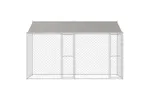 Dog Cage Silver 400 X 200 X 256 Cm Galvanised Steel Dog Cage Silver 400 X 200 X 256 Cm Galvanised Steel