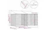 Dog Cage Silver 400 X 200 X 256 Cm Galvanised Steel Dog Cage Silver 400 X 200 X 256 Cm Galvanised Steel