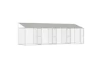 Dog Cage Silver 800 X 200 X 256 Cm Galvanised Steel Dog Cage Silver 800 X 200 X 256 Cm Galvanised Steel