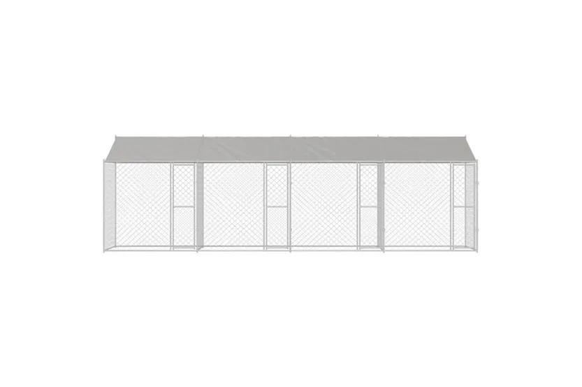 Dog Cage Silver 800 X 200 X 256 Cm Galvanised Steel Dog Cage Silver 800 X 200 X 256 Cm Galvanised Steel