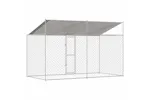 Dog Cage Silver 400 X 200 X 256 Cm Galvanised Steel Dog Cage Silver 400 X 200 X 256 Cm Galvanised Steel
