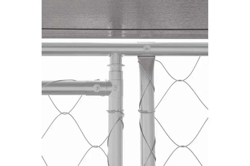 Dog Cage Silver 400 X 200 X 256 Cm Galvanised Steel Dog Cage Silver 400 X 200 X 256 Cm Galvanised Steel