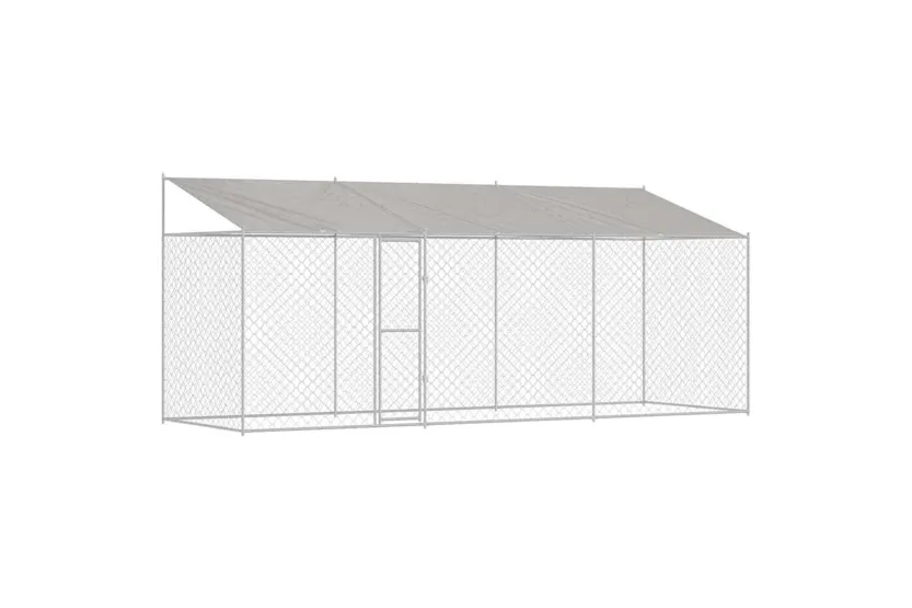 Dog Cage Silver 600 X 200 X 256 Cm Galvanised Steel Dog Cage Silver 600 X 200 X 256 Cm Galvanised Steel