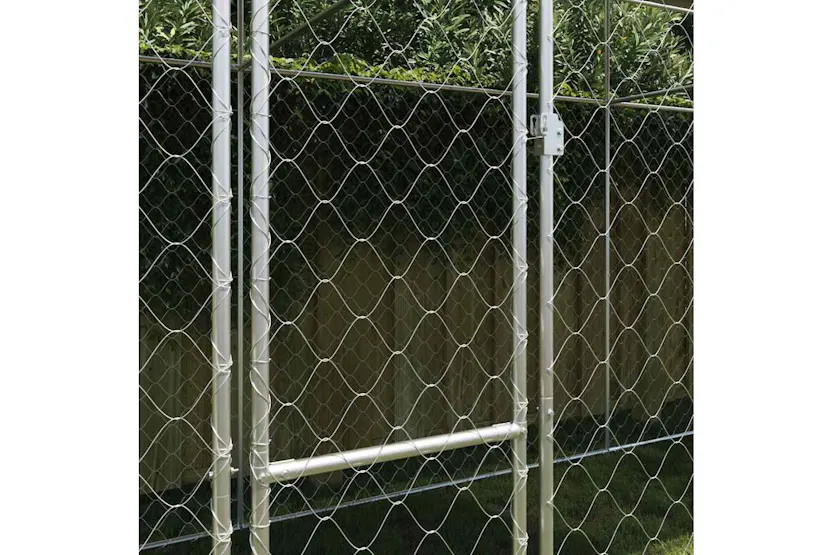 Dog Cage Silver 600 X 200 X 256 Cm Galvanised Steel Dog Cage Silver 600 X 200 X 256 Cm Galvanised Steel