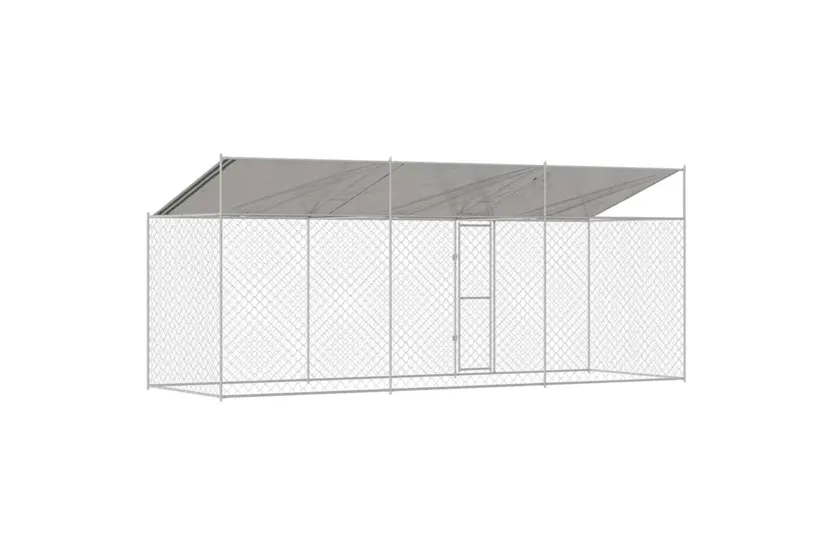 Dog Cage Silver 600 X 200 X 256 Cm Galvanised Steel Dog Cage Silver 600 X 200 X 256 Cm Galvanised Steel