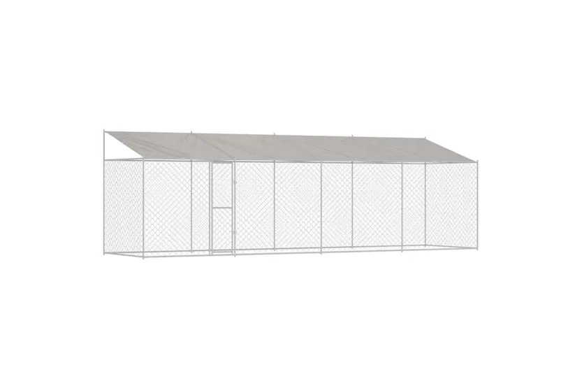 Dog Cage Silver 800 X 200 X 256 Cm Galvanised Steel Dog Cage Silver 800 X 200 X 256 Cm Galvanised Steel