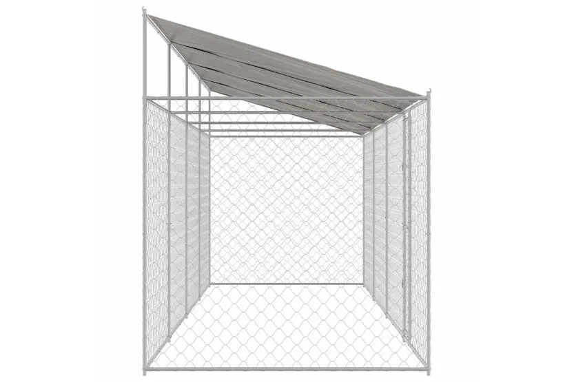 Dog Cage Silver 800 X 200 X 256 Cm Galvanised Steel Dog Cage Silver 800 X 200 X 256 Cm Galvanised Steel