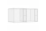 Dog Cage Silver 400 X 200 X 200 Cm Galvanised Steel Dog Cage Silver 400 X 200 X 200 Cm Galvanised Steel
