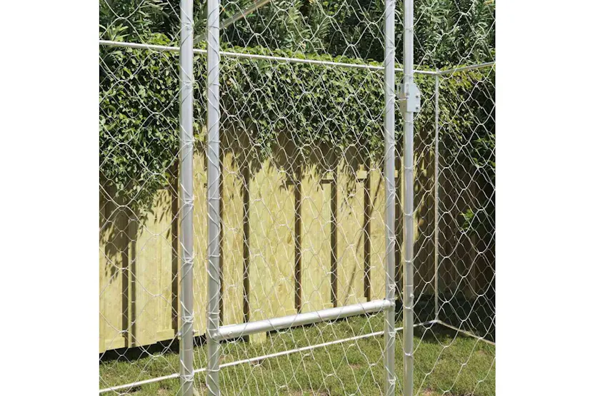 Dog Cage Silver 400 X 200 X 200 Cm Galvanised Steel Dog Cage Silver 400 X 200 X 200 Cm Galvanised Steel
