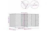 Dog Cage Silver 400 X 200 X 200 Cm Galvanised Steel Dog Cage Silver 400 X 200 X 200 Cm Galvanised Steel