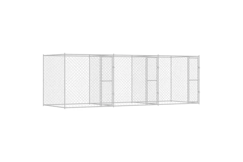 Dog Cage Silver 600 X 200 X 200 Cm Galvanised Steel Dog Cage Silver 600 X 200 X 200 Cm Galvanised Steel