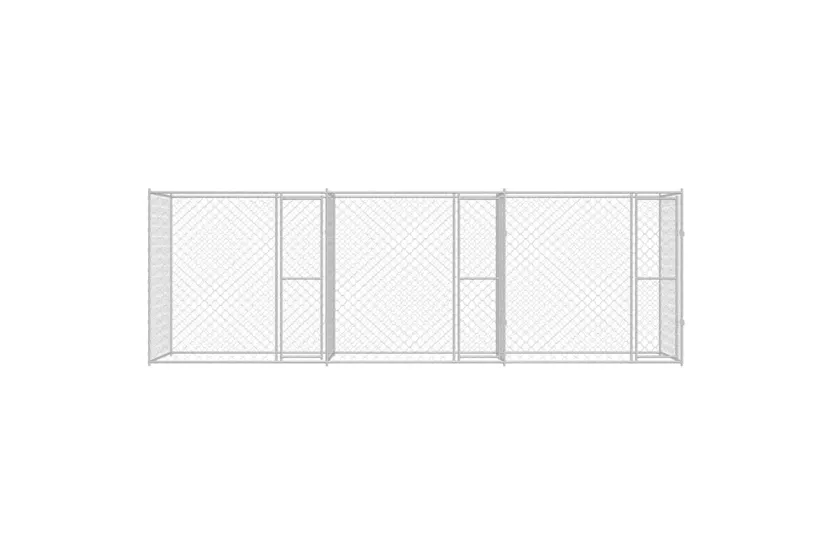 Dog Cage Silver 600 X 200 X 200 Cm Galvanised Steel Dog Cage Silver 600 X 200 X 200 Cm Galvanised Steel