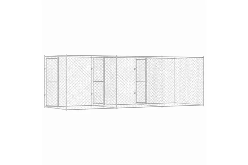 Dog Cage Silver 600 X 200 X 200 Cm Galvanised Steel Dog Cage Silver 600 X 200 X 200 Cm Galvanised Steel