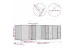 Dog Cage Silver 600 X 200 X 200 Cm Galvanised Steel Dog Cage Silver 600 X 200 X 200 Cm Galvanised Steel