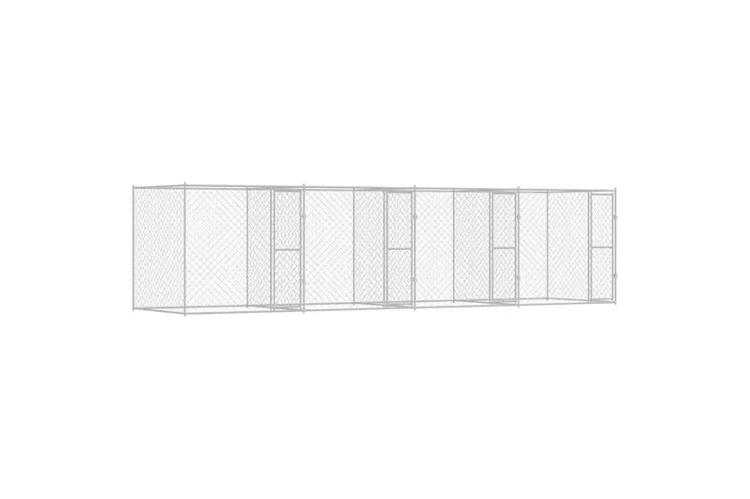 Dog Cage Silver 800 X 200 X 200 Cm Galvanised Steel Dog Cage Silver 800 X 200 X 200 Cm Galvanised Steel