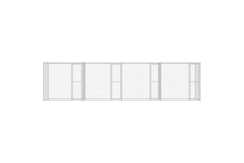 Dog Cage Silver 800 X 200 X 200 Cm Galvanised Steel Dog Cage Silver 800 X 200 X 200 Cm Galvanised Steel