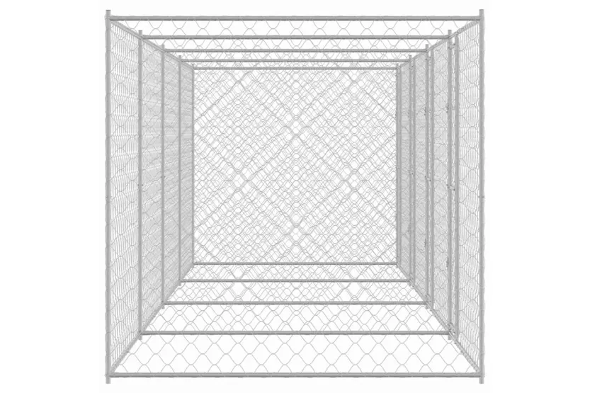 Dog Cage Silver 800 X 200 X 200 Cm Galvanised Steel Dog Cage Silver 800 X 200 X 200 Cm Galvanised Steel