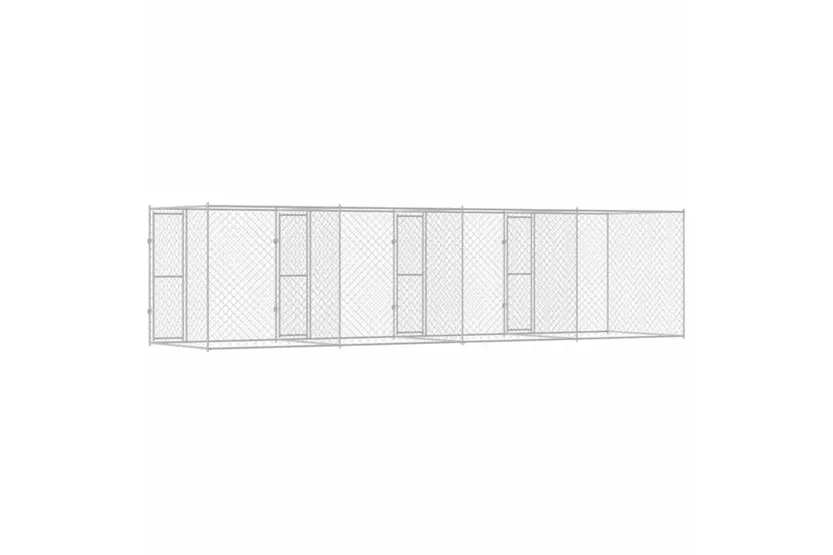 Dog Cage Silver 800 X 200 X 200 Cm Galvanised Steel Dog Cage Silver 800 X 200 X 200 Cm Galvanised Steel