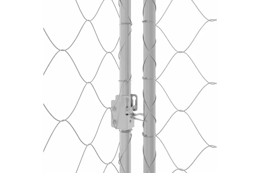 Dog Cage Silver 800 X 200 X 200 Cm Galvanised Steel Dog Cage Silver 800 X 200 X 200 Cm Galvanised Steel