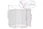 Dog Cage 200 X 200 X 258 Cm Steel And Pe Dog Cage 200 X 200 X 258 Cm Steel And Pe