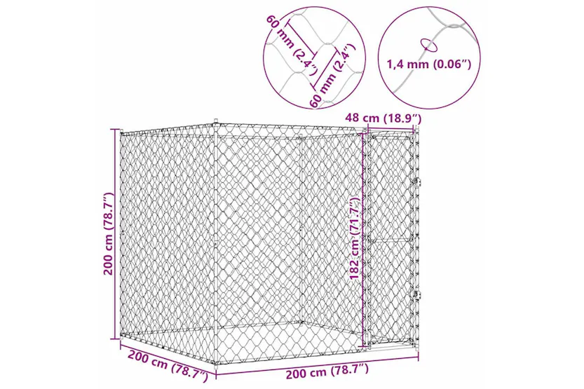 Dog Cage 2 X 2 X 2 M Steel Dog Cage 2 X 2 X 2 M Steel