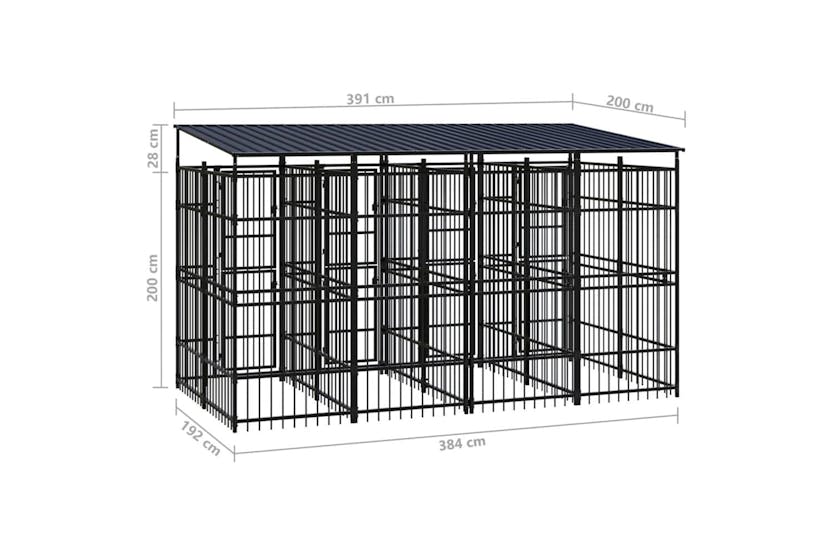 Outdoor Dog Kennel With Roof Steel 737 M Outdoor Dog Kennel With Roof Steel 737 M