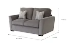 Lilly 2 Seater Sofa | Fabric | Smoke Stone Lilly 2 Seater Sofa | Fabric | Smoke Stone