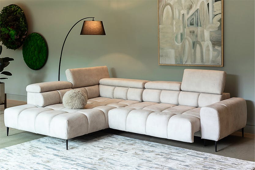 Cassie Chaise Sofa | Power Recliner | Large | Fabric | Cream Cassie Chaise Sofa | Power Recliner | Large | Fabric | Cream