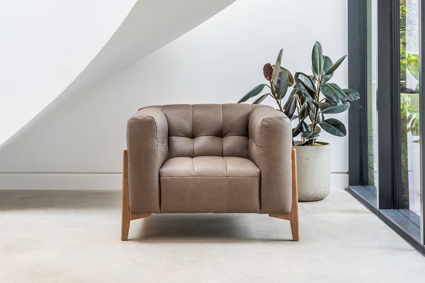 Rose Armchair | Leather | Mushroom Rose Armchair | Leather | Mushroom