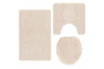 Anti-slip Bath Mat Set 3 Pcs Cream Pp Anti-slip Bath Mat Set 3 Pcs Cream Pp