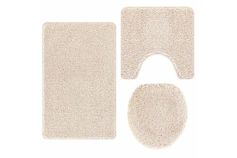 Anti-slip Bath Mat Set 3 Pcs Cream Pp Anti-slip Bath Mat Set 3 Pcs Cream Pp