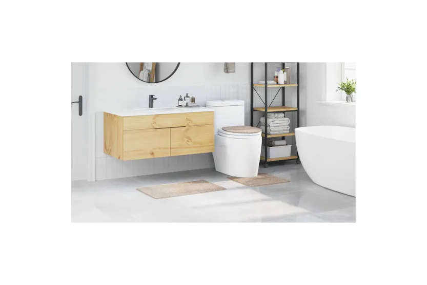 Anti-slip Bath Mat Set 3 Pcs Cream Pp Anti-slip Bath Mat Set 3 Pcs Cream Pp