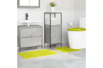 Anti-slip Bath Mat Set 3 Pcs Green Pp Anti-slip Bath Mat Set 3 Pcs Green Pp