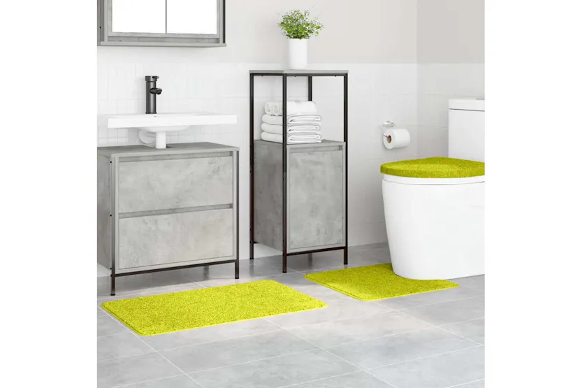 Anti-slip Bath Mat Set 3 Pcs Green Pp Anti-slip Bath Mat Set 3 Pcs Green Pp