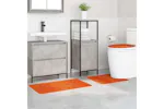 Anti-slip Bath Mat Set 3 Pcs Orange Pp Anti-slip Bath Mat Set 3 Pcs Orange Pp